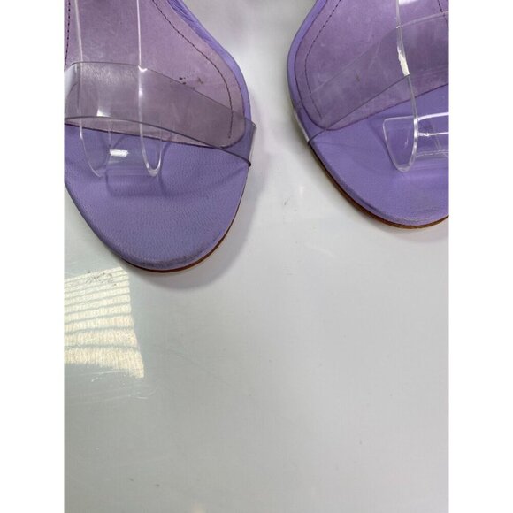 Schutz Women's Purple Leather Heeled Sandals - Ariella Sz 8.5 - Picture 4 of 10